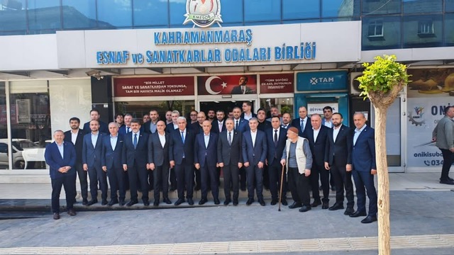 AK PARTİ HEYETİNDEN KMESOB BAŞKANI AHMET KUYBU’YA HAYIRLI OLSUN ZİYARETİ