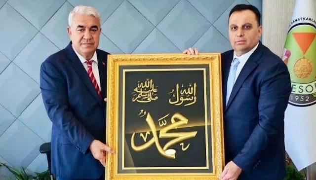 Başkan Halit Orhan ve yönetiminden KMESOB Başkanı Ahmet Kuybu’ya hayırlı olsun ziyareti