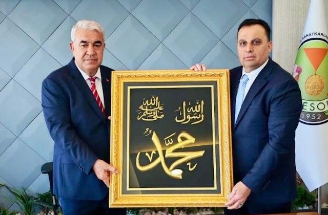 Başkan Halit Orhan ve yönetiminden KMESOB Başkanı Ahmet Kuybu’ya hayırlı olsun ziyareti