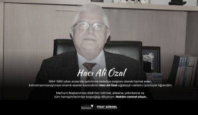 Başkan Görgel’den Hacı Ali Özal İçin Taziye Mesajı
