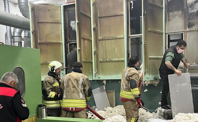 Kahramanmaraş’ta tekstil fabrikasında yangın