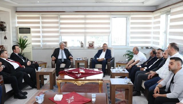 Başkanlardan KMESOB Başkanı Kuybu’ya hayırlı olsun ziyareti