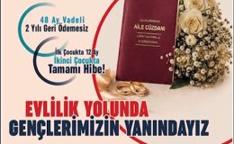Kahramanmaraş’ta Evlenecek Gençlere Faizsiz Kredi Desteği Başvuruları Sürüyor