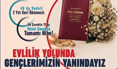 Kahramanmaraş’ta Evlenecek Gençlere Faizsiz Kredi Desteği Başvuruları Sürüyor