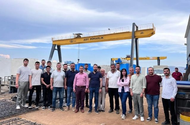 İMO Üyeleri Betonarme Su Deposu Üretimini Yerinde İnceledi