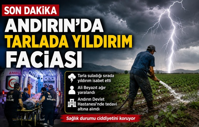 Kahramanmaraş’ta Tarlada Yıldırım İsabet Etti: 1 Kişi Ağır Yaralandı