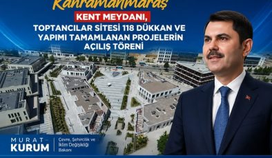 Kahramanmaraş’ta Toplu Açılış Heyecanı: Kent Meydanı ve 118 İş Yeri Hizmete Giriyor
