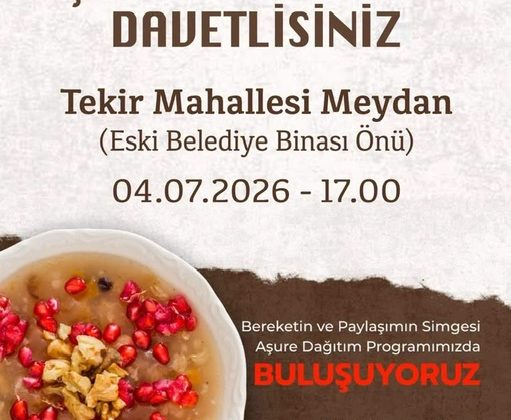 Onikişubat Belediyesi’nden Tekir Mahallesi’nde Aşure İkramı Daveti