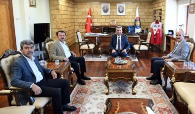 Erkoç, Okay ve Kahveci’den KSÜ Rektörü Okumuş’a Hayırlı Olsun Ziyareti