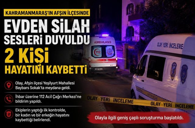 Kahramanmaraş’ta karı koca evinde ölü bulundu