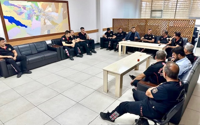 Hizmet İş Sendikası Kahramanmaraş şube Başkanı ve HAK-İŞ İl Başkanı Mehmet Akif Dağ’dan Büyükşehir İtfaiye Personeline Ziyaret
