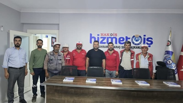 Hak-İş İl Başkanı ve Hizmet İş Kahramanmaraş Şube Başkanı Mehmet Akif Dağ, Büyükşehir Belediyesi Emekçilerini Ağırladı