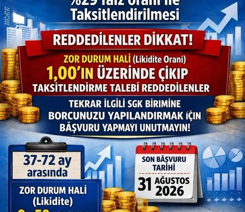 SGK Prim Borçlarına Taksitlendirme İmkânı: Son Başvuru 31 Ağustos