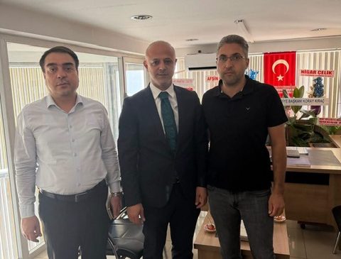 Afşin Belediye Başkanı Kıraç’tan KASKİ Afşin Şube Müdürü Çelik’e Hayırlı Olsun Ziyareti