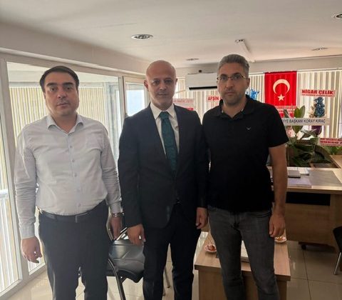 Afşin Belediye Başkanı Kıraç’tan KASKİ Afşin Şube Müdürü Çelik’e Hayırlı Olsun Ziyareti