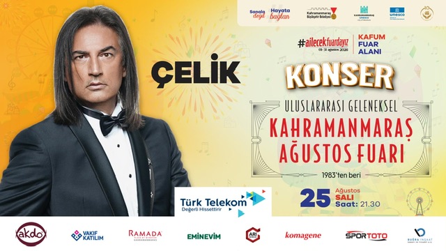 Ağustos Fuarı’nda Salı Günü Çelik Sahne Alacak