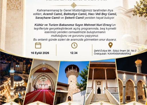 Kahramanmaraş’ta 5 Tarihi Cami Yeniden İbadete Açılıyor