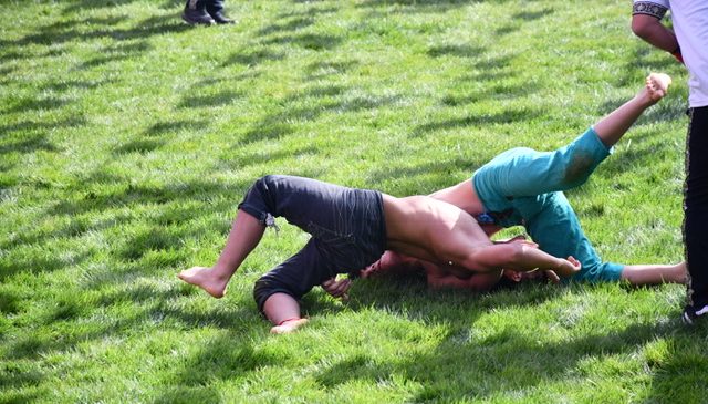 15. Bertiz Baydemirli Geleneksel Kısa Şalvar Güreş Festivali Coşkuyla Başladı