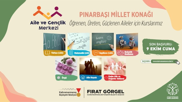 Pınarbaşı Millet Konağı’nda Kadınlar ve Öğrenciler İçin Eğitim Dönemi Başlıyor