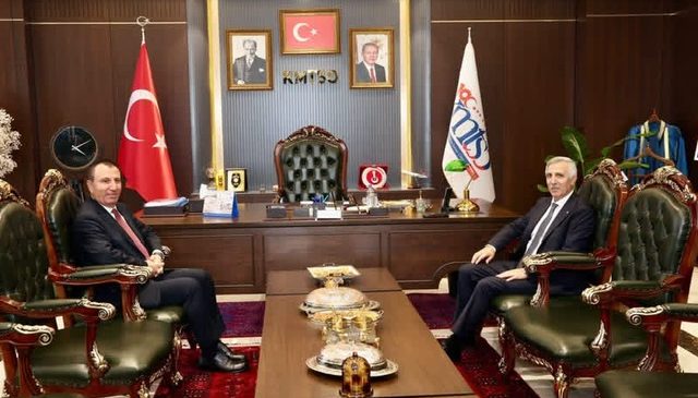 Vali Ünlüer’den KMTSO Başkanı Mustafa Buluntu’ya Hayırlı Olsun Ziyareti