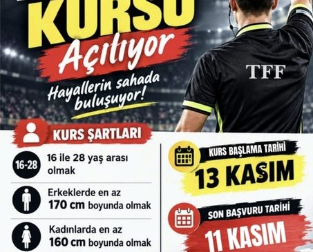 Kahramanmaraş’ta Aday Hakem Kursu Açılıyor!