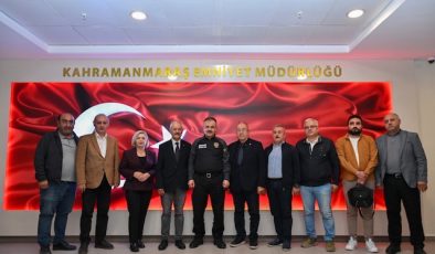 KAHRAMANMARAŞ GAZETECİLER CEMİYETİ’NDEN EMNİYET MÜDÜRÜ BEYTİ KALAYCI’YA ZİYARET