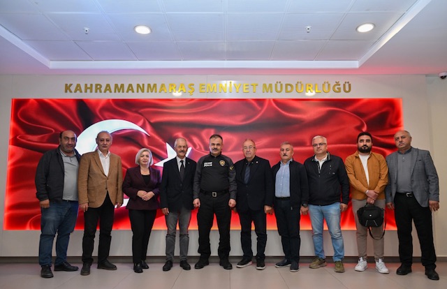 KAHRAMANMARAŞ GAZETECİLER CEMİYETİ’NDEN EMNİYET MÜDÜRÜ BEYTİ KALAYCI’YA ZİYARET